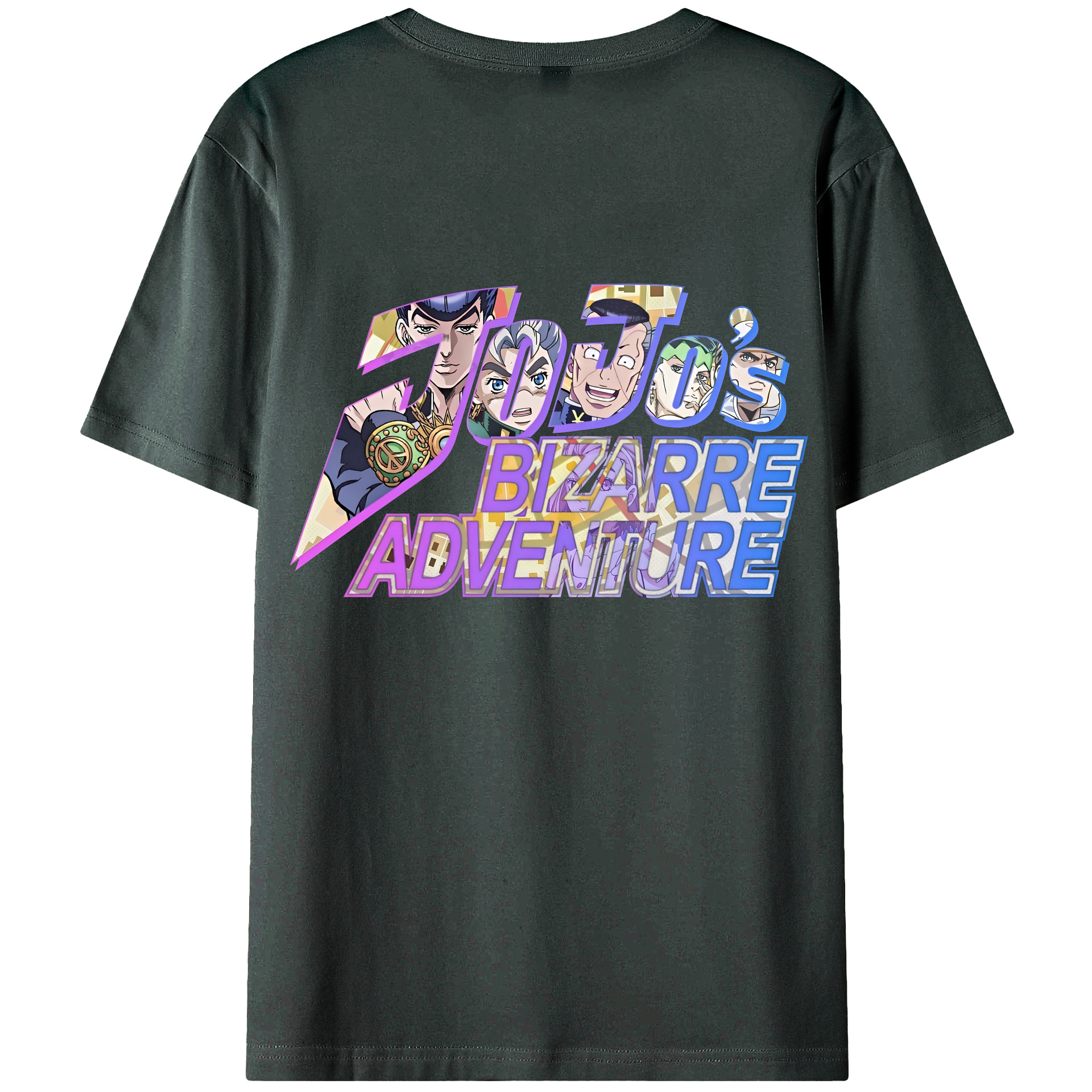 （画像用） ジョジョの奇妙な冒険 JoJo's Bizarre Adventure 綿100％ メンズ半袖Tシャツ（バックプリント） 通気性